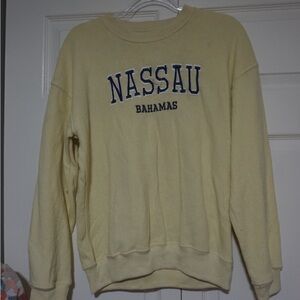 Nassau Bahamas Cream Women's Crew Neck Sweater